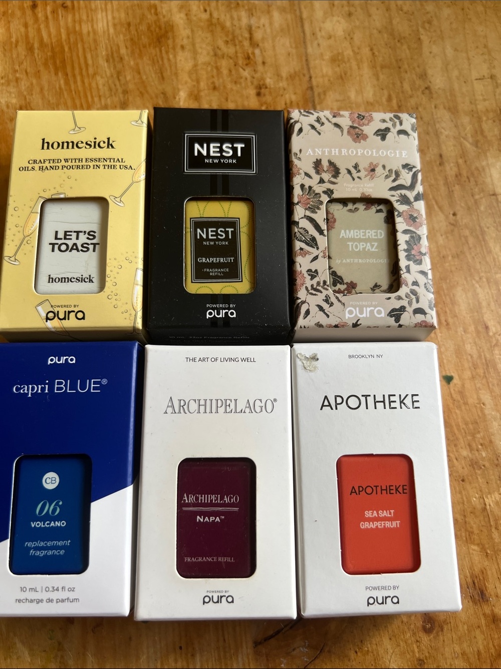 NIB Set of 6 PURA Home Fragrance